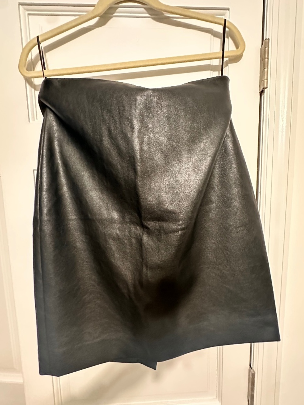 JCrew Faux Leather Black Skirt